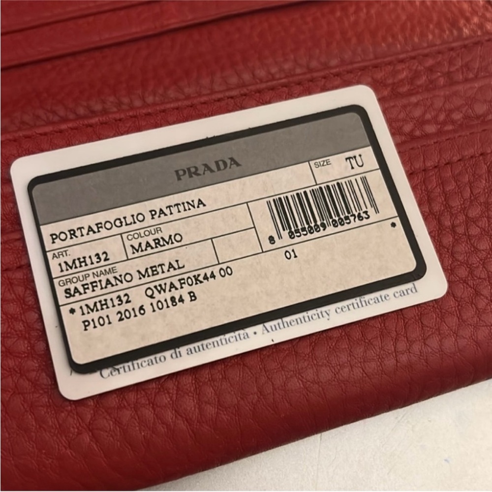 Prada Portafoglio Pattina Wallet crimson red - Picture 5 of 10